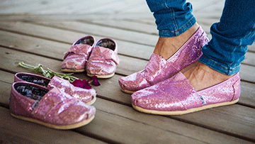 toms pink glitter shoes
